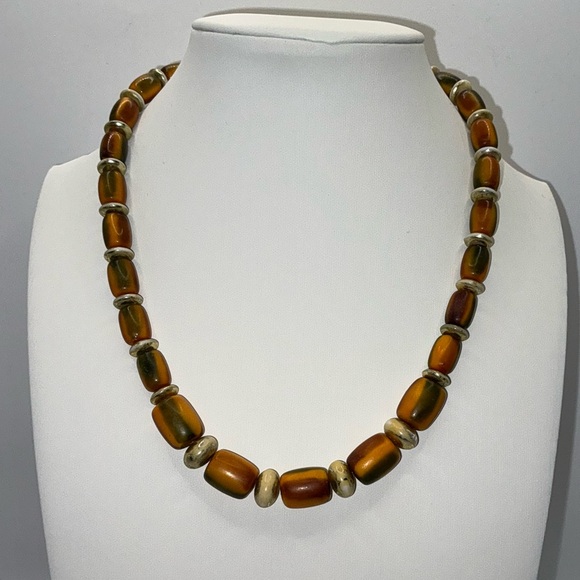 D K Jewelry - Vintage Tigereye & African Amber Beads